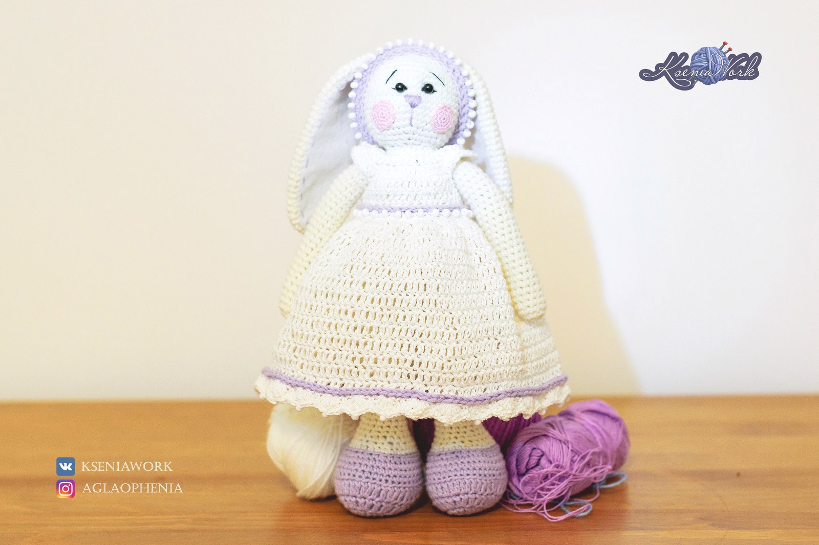 Bunny Lavender - My, Crochet, Amigurumi, , Milota, Handmade, Needlework, , Longpost