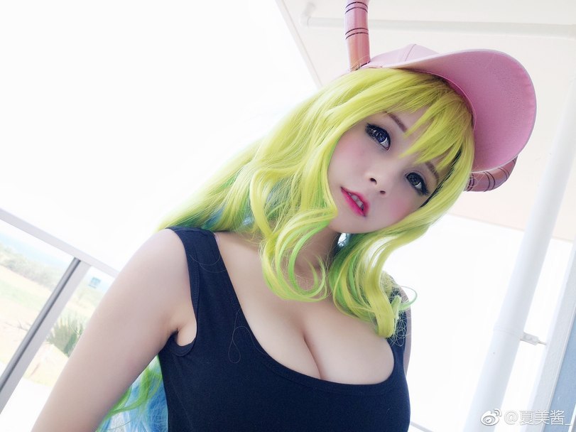 Quetzalcoatl (Kobayashi-san Chi no Maid Dragon) - NSFW, Boobs, GIF, Anime, Cosplay, Kobayashi-san chi no maidragon, Longpost, Lucoa