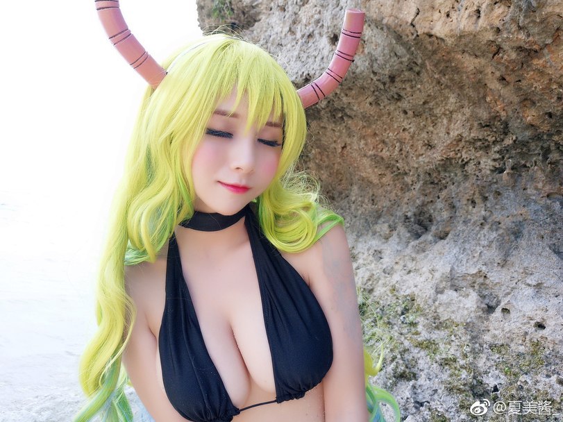 Quetzalcoatl (Kobayashi-san Chi no Maid Dragon) - NSFW, Boobs, GIF, Anime, Cosplay, Kobayashi-san chi no maidragon, Longpost, Lucoa