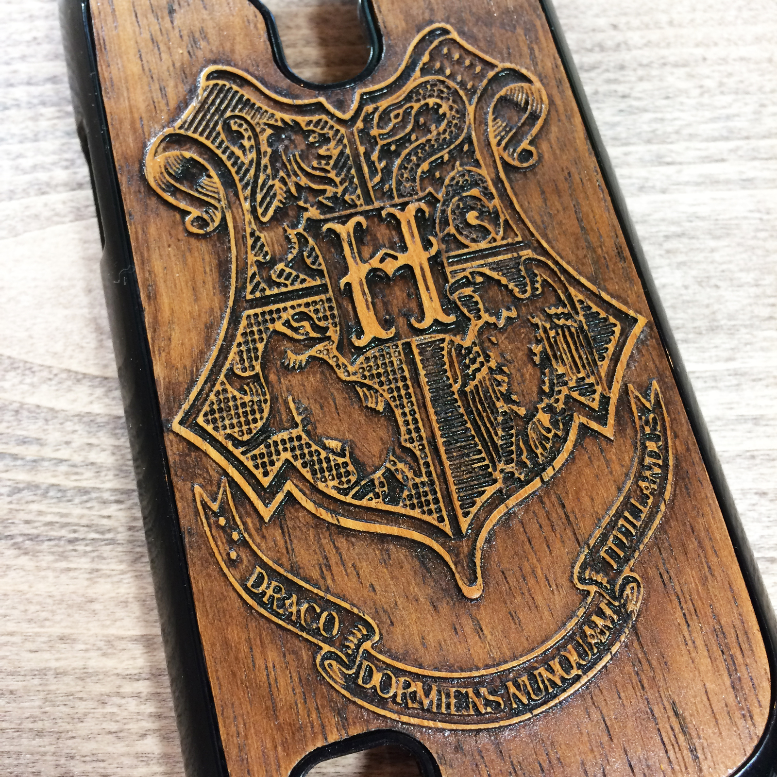 Wood Case for Galaxy S4 Mini - Hogwarts - My, , The Gift of Hands, , Samsung, Galaxy, Harry Potter, Joanne Rowling, Hogwarts, Longpost