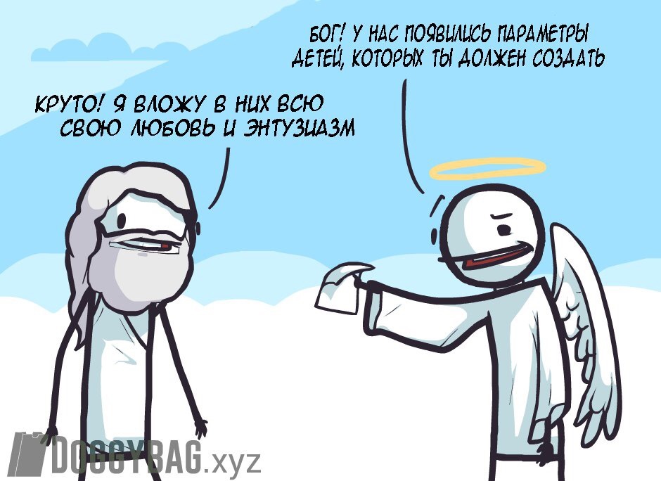 God always cuts a chip - My, , Comics, Photoshop, God, Humor, Translation, Longpost