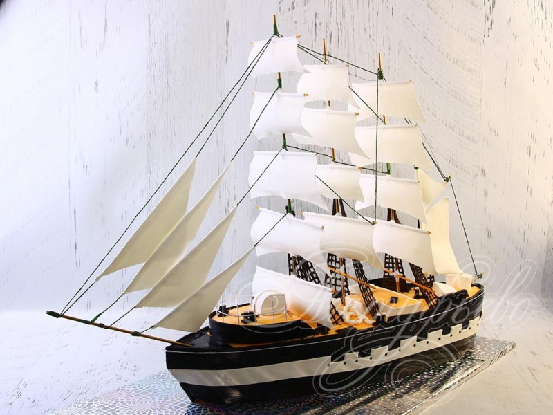 A sailboat that you can eat! - My, Cake, Work, Confectioner, Sailboat, Ship