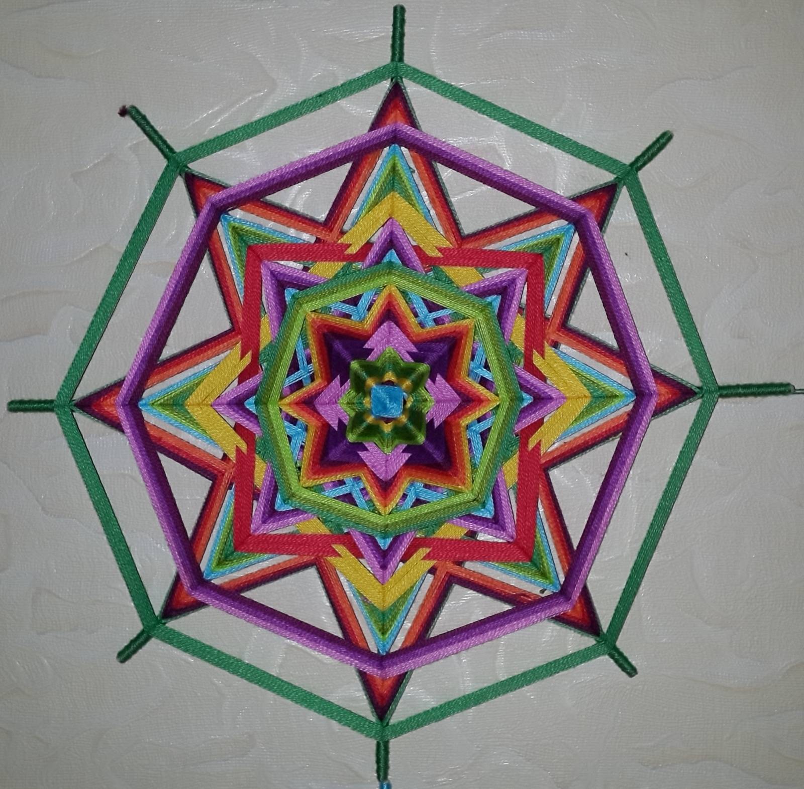 Charming flower meadow.) 10 flowers. - My, Mandala, Weaving, My, Handmade