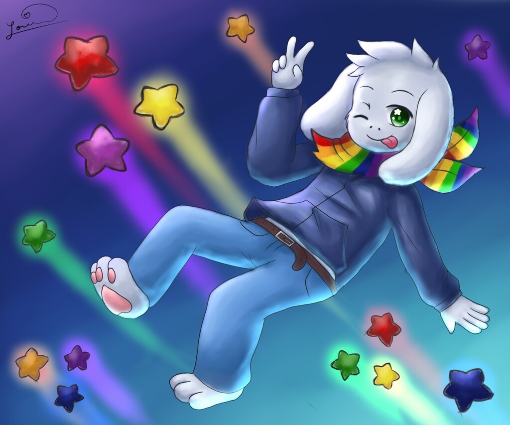 Азриэль Дримурр storyshift - Asriel, Undertale AU, Storyshift, Арт, Рисунок, Скетч