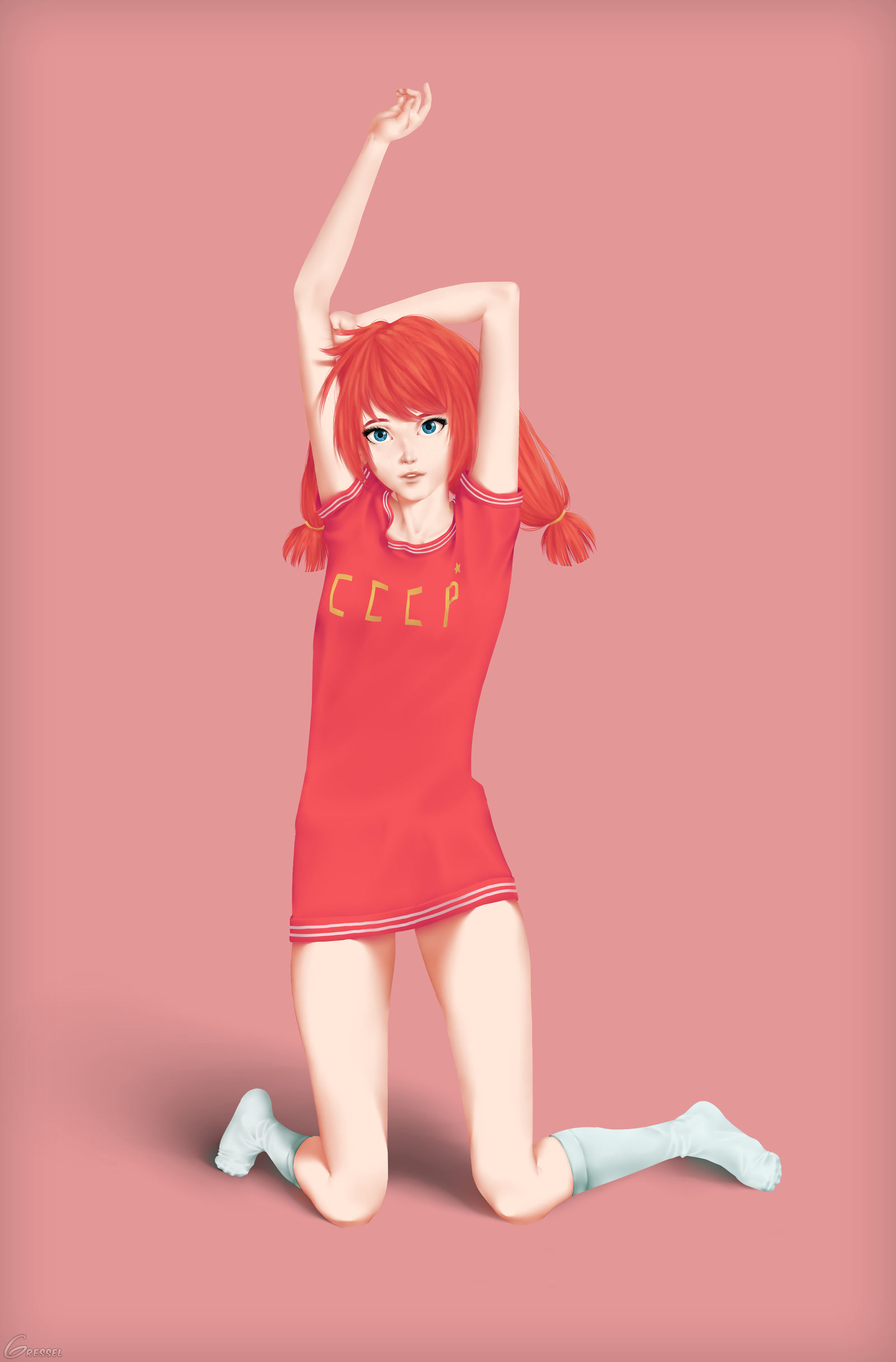 So it won't take long to become an Ulyanofag) - Endless summer, Visual novel, Camp owlet, Ulyana, Art, , Ussr-Tyan