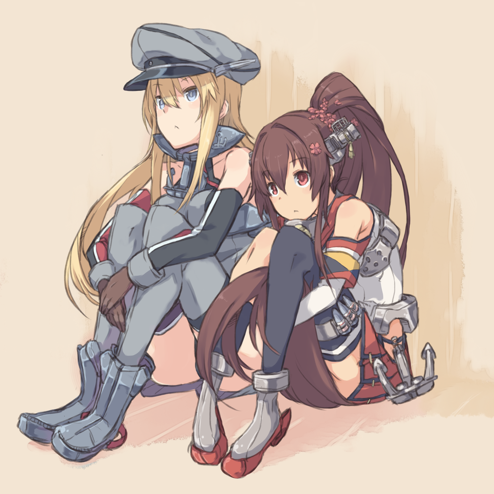 (Super) battleships - Kantai collection, Anime art, Kanmusu, Bismarck, Yamato