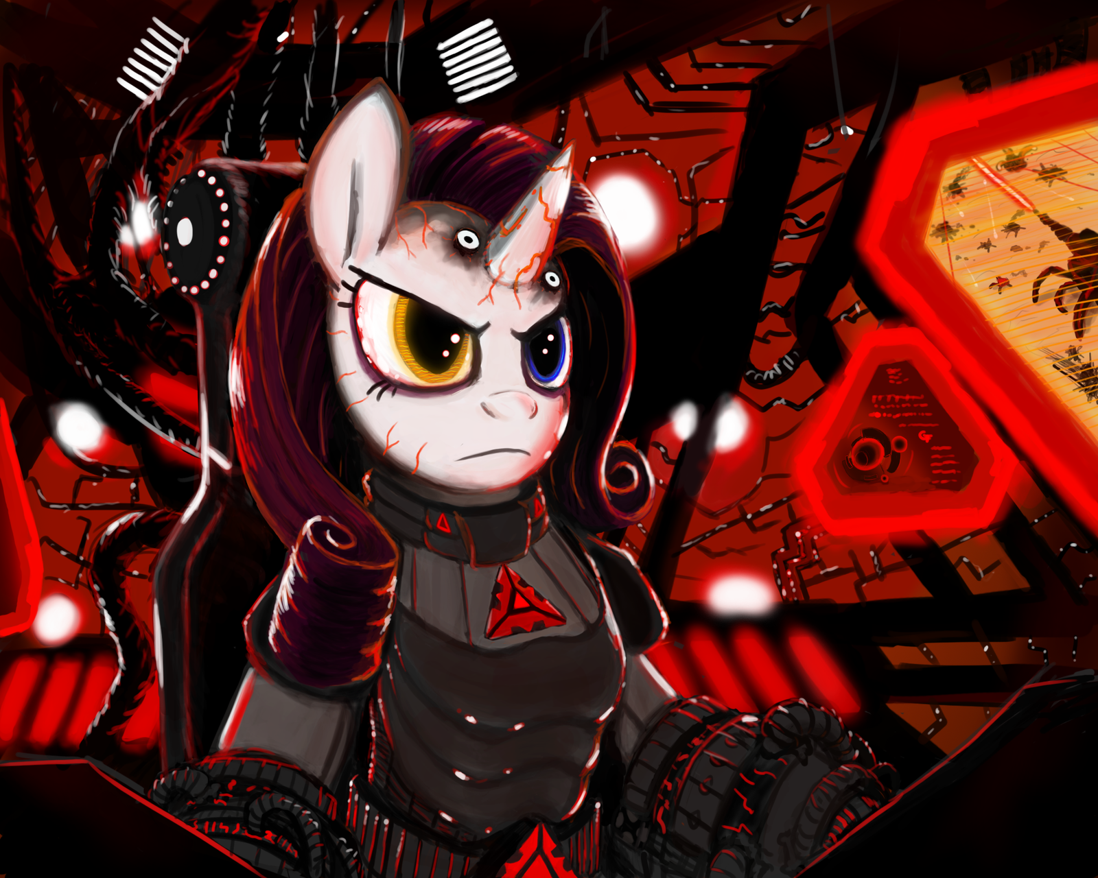 Supreme Commander - My little pony, Supreme Commander, Rarity, , Art