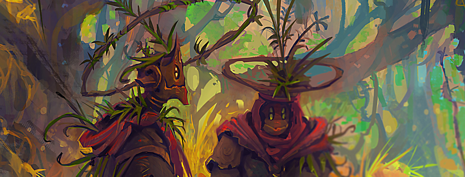 The Watchers of the Deep Forest - Art, Forest, Druid, Nature, Joao Paulo Bragato