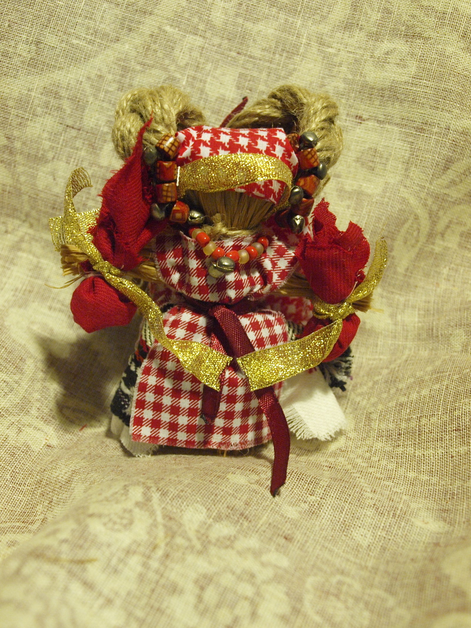 Folk puppets made of bast - My, Kai Yara, , Amulet, Creation, Goat, , Kostroma, Longpost, Doll