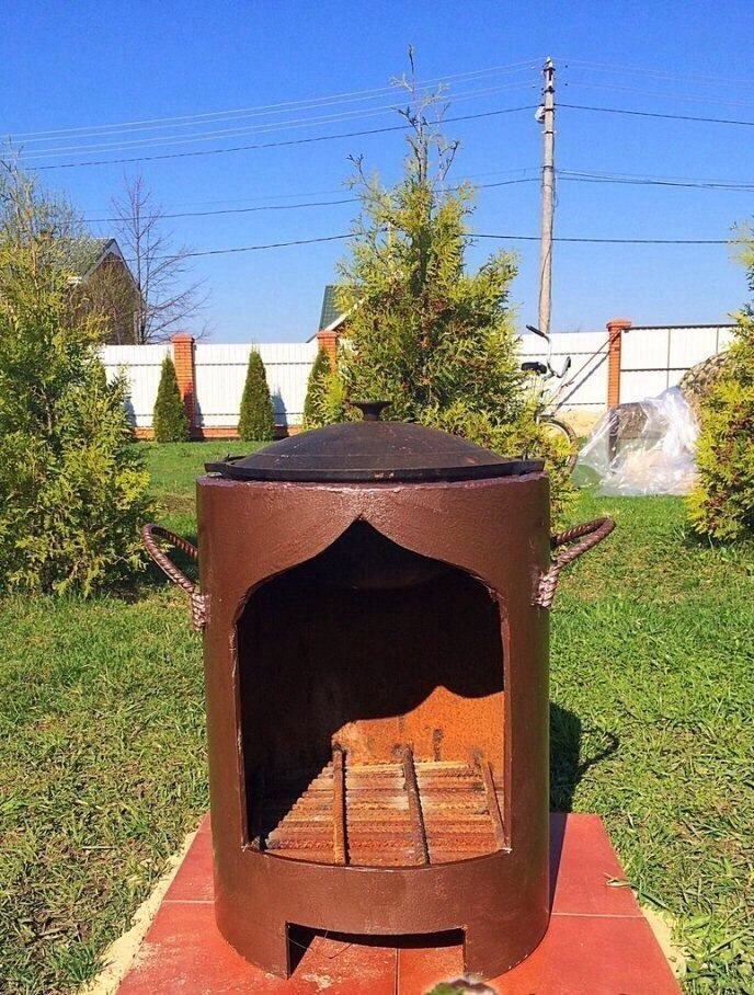 Pipe oven - Bake, Pipe, Picnic, , Kazan, Inventions, Longpost