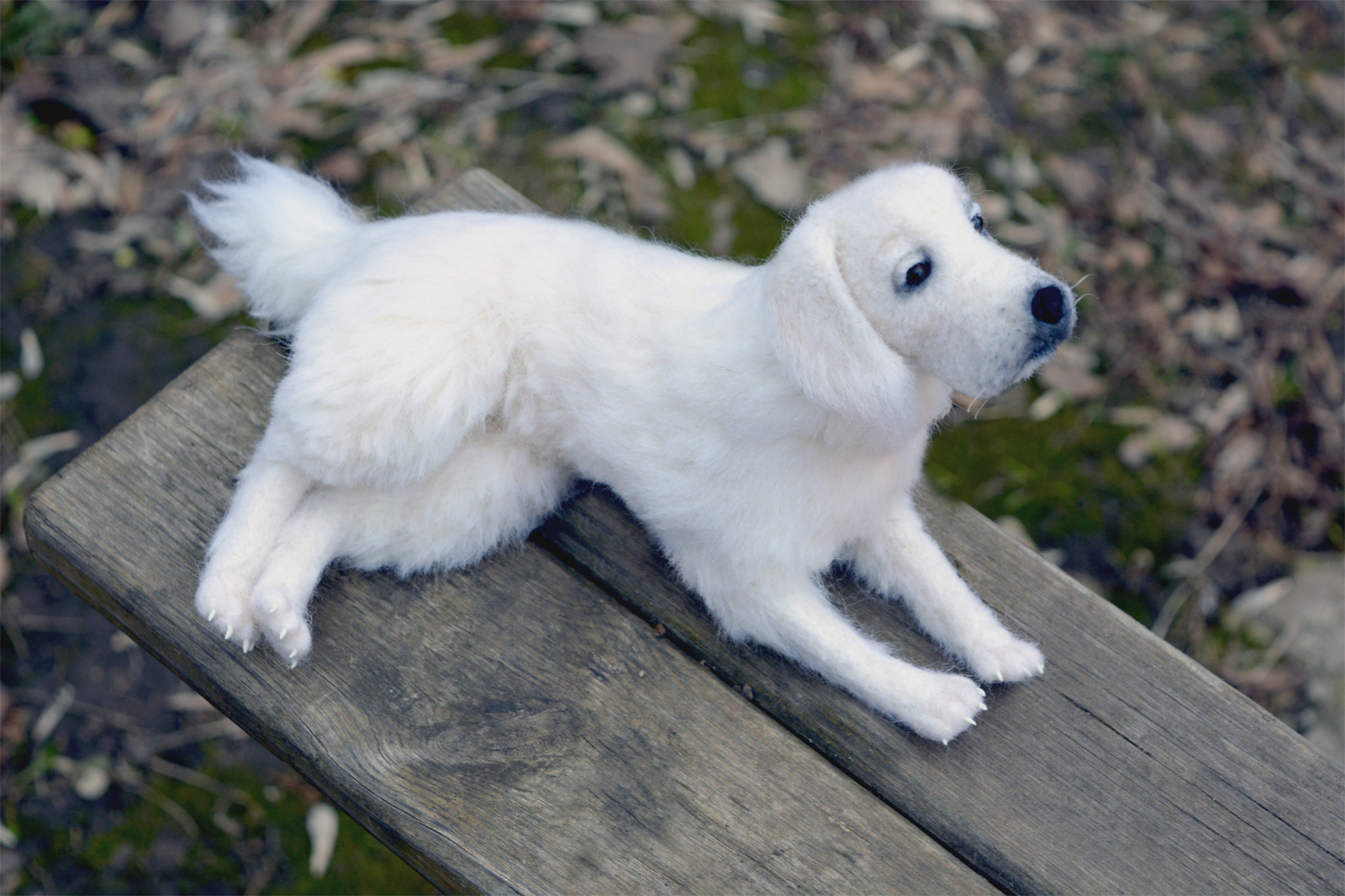 Wool Retriever - My, Retriever, Dog, Wool, Felt, Wallow, Needlework, Wool toy, Needlework without process, Longpost