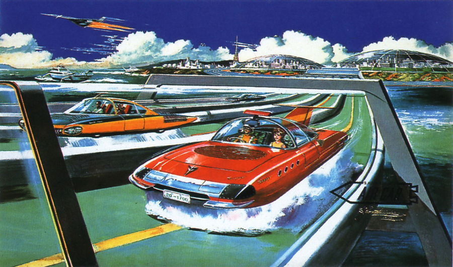 retro futurism shigeru komatsuzaki - , Future, Art, Retrofuturism, Longpost