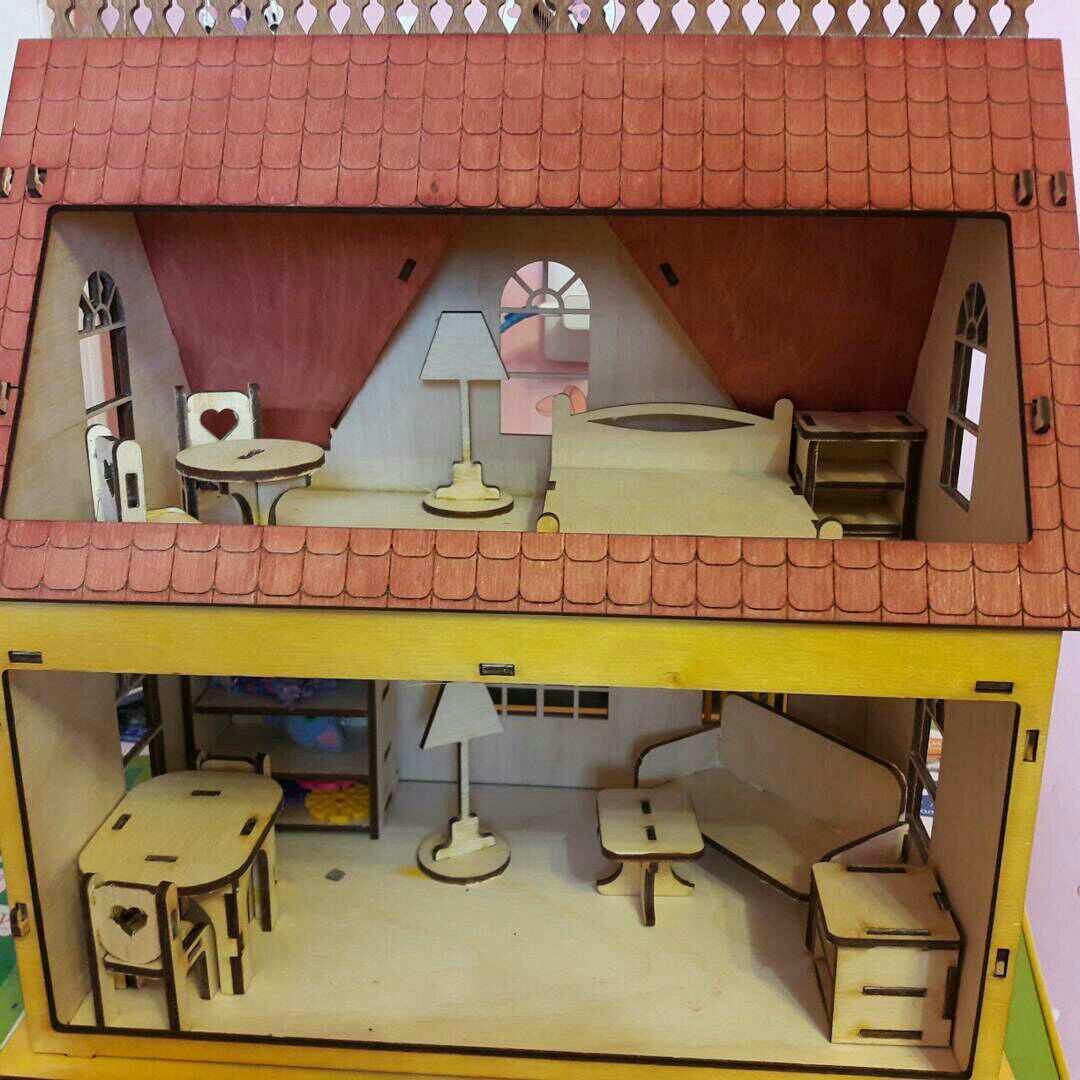 Dollhouse for daughters. - My, Laser, Children, Games, Dollhouse, Tree, Longpost