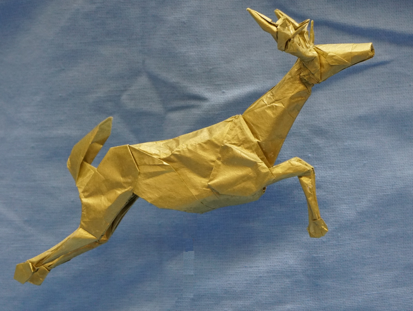 Deer by Seth Friedman. Tissue 50x50 cm. - Origami, Deer, Scheme, , My, Video, Longpost, Deer