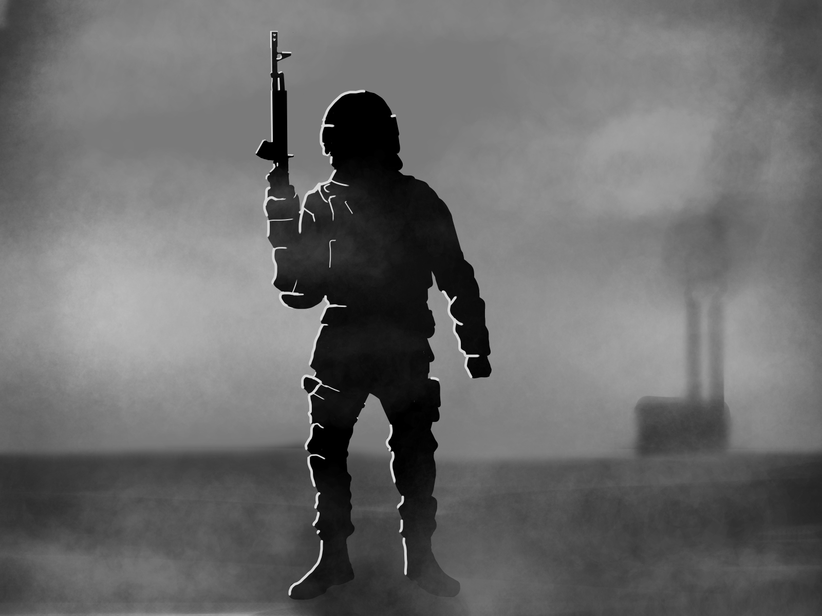 Trying Digital Art - My, Painting, Digital drawing, Battlefield 4, Rukozhop, Or not