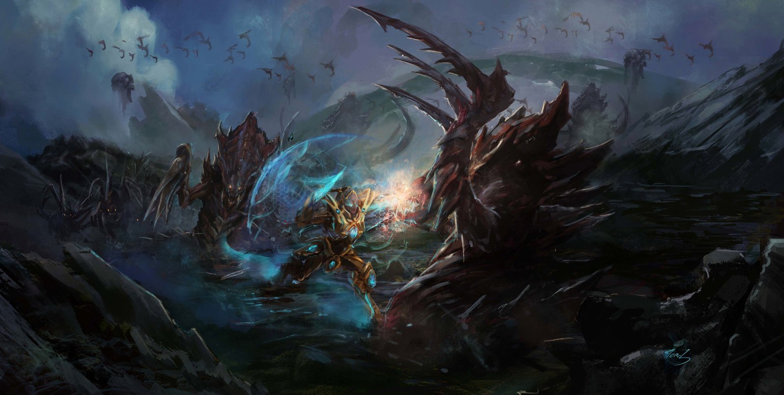 Some art with protoss))) - Starcraft 2, Protoss, Game art, Blizzard