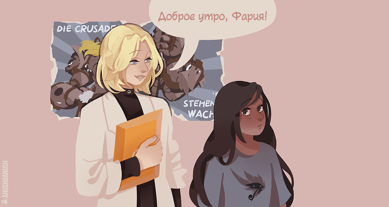 Idol - Overwatch, Pharah, Mercy, , Comics, Longpost