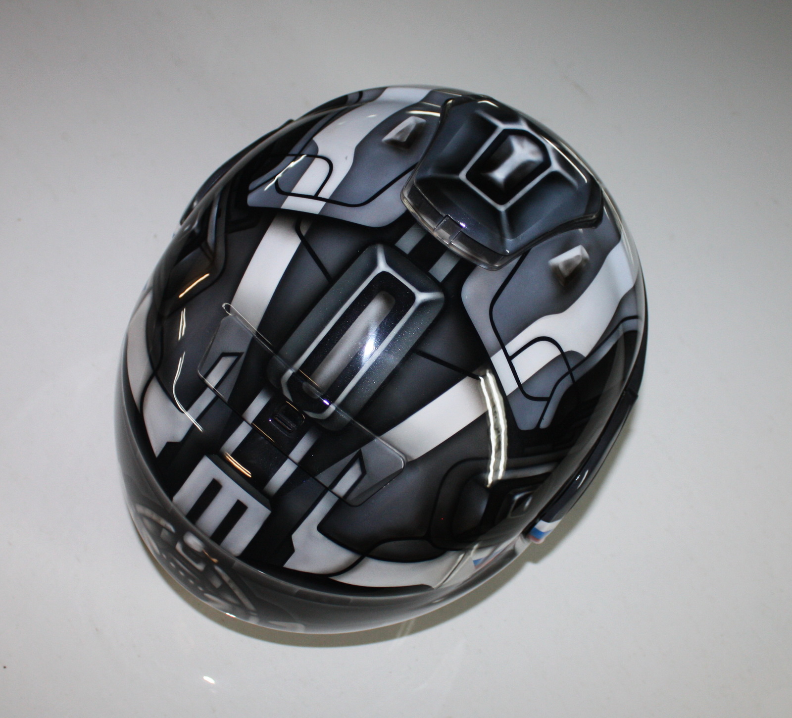 Shoei helmet in techno theme - My, Airbrushing, Helmet, Airbrushing on the helmet, , Shoei, Tyumen, Longpost