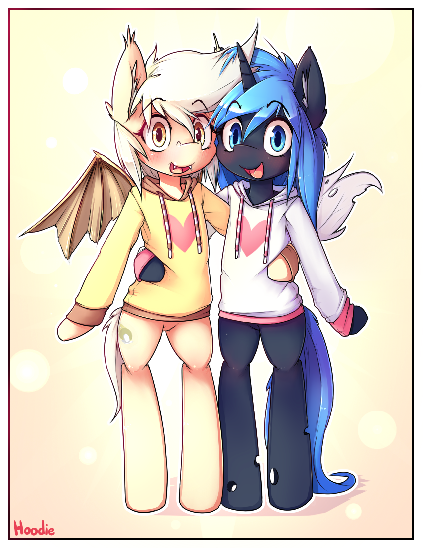 OC duo - My Little Pony, Original Character, t-Hoodie, Batpony, Changeling