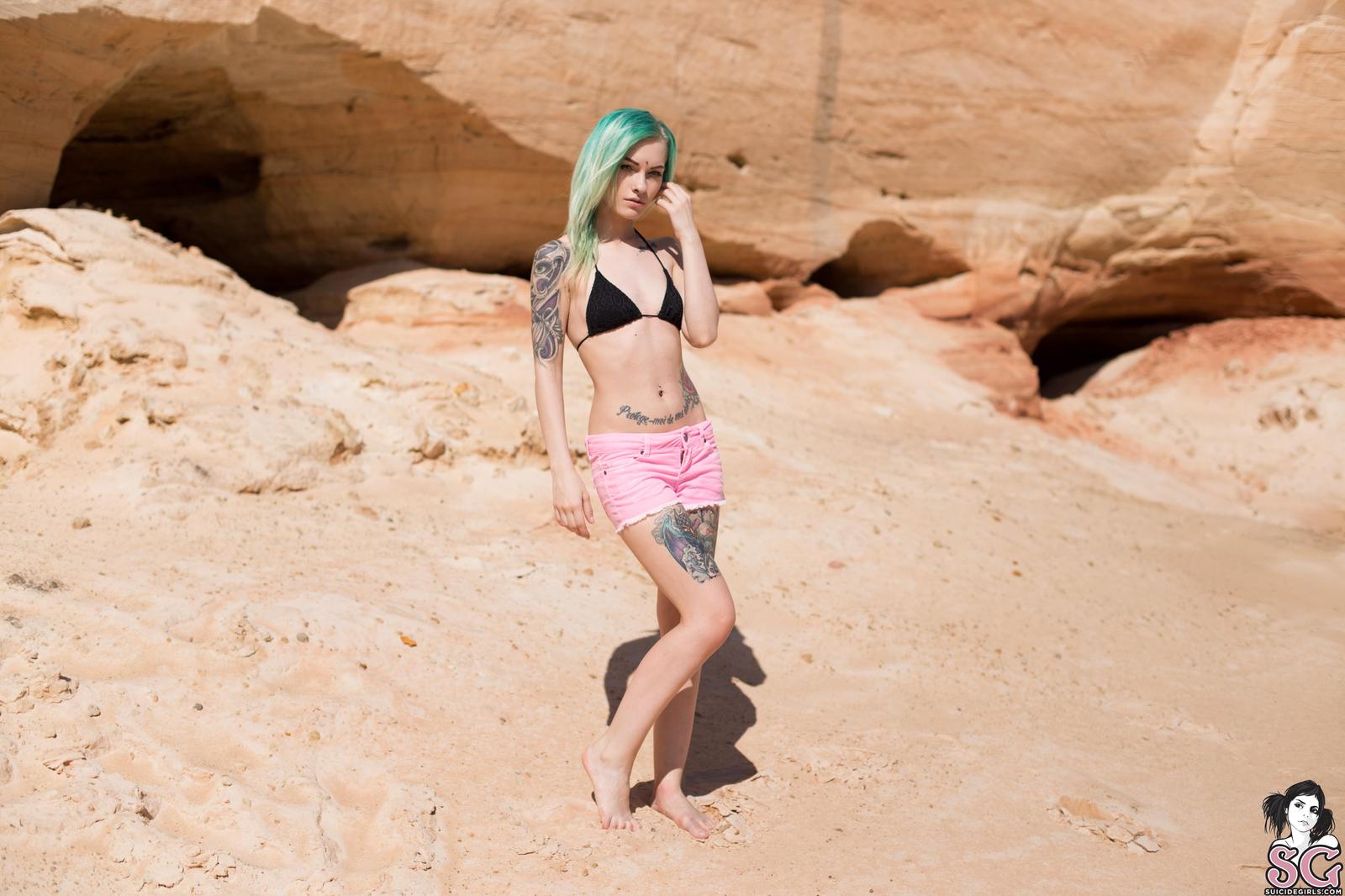 Sashabrink - Desert Sun - NSFW, , Suicide girls, Longpost