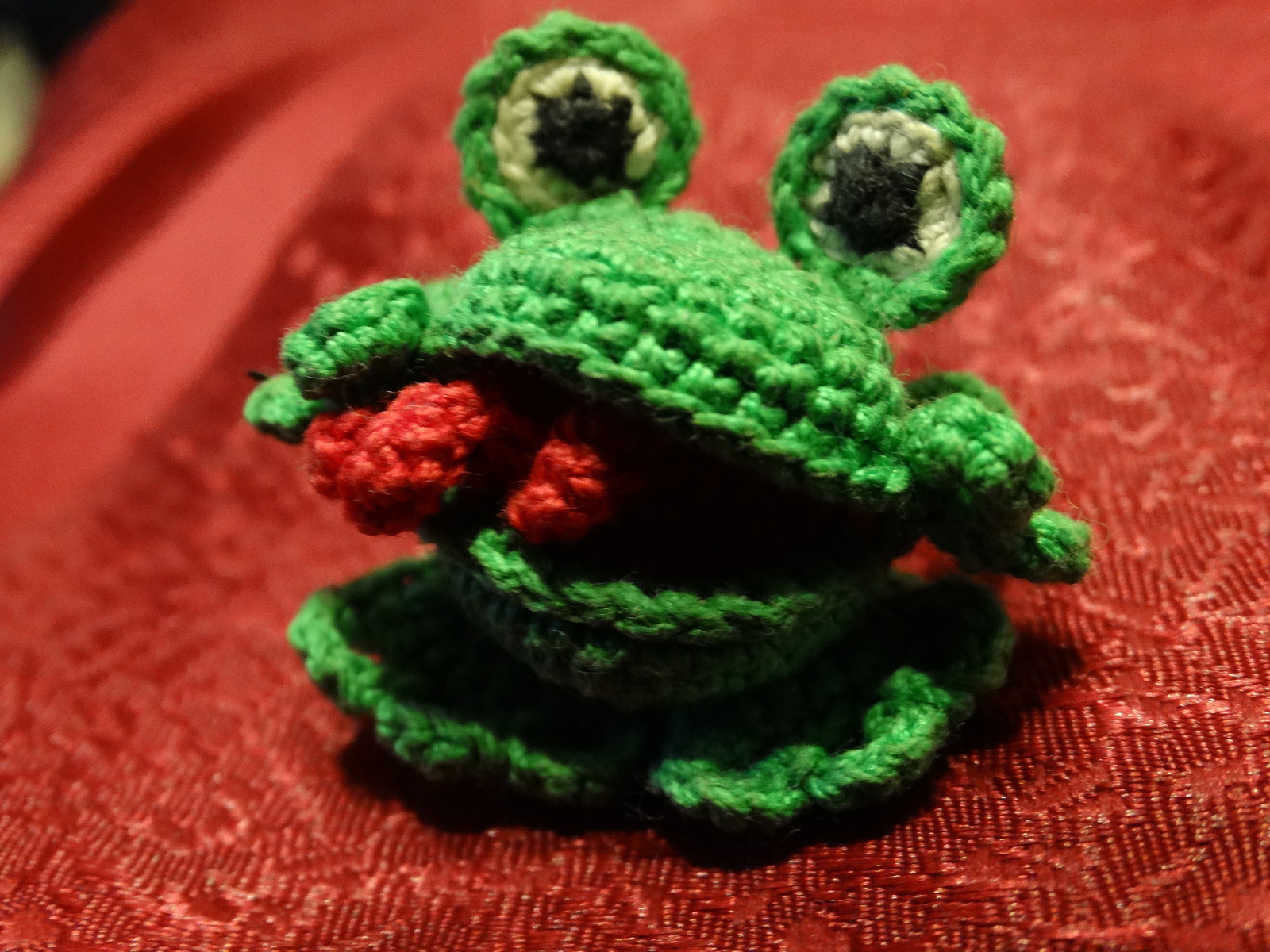 Frog Kvasily - My, Knitting, Crochet, Knitted toys, Miniature, Hobby, Needlework, Longpost