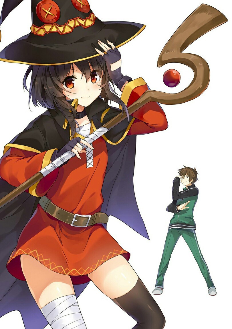 Megumin - Anime, Konosuba, Anime art, Megumin, Satou kazuma, Longpost