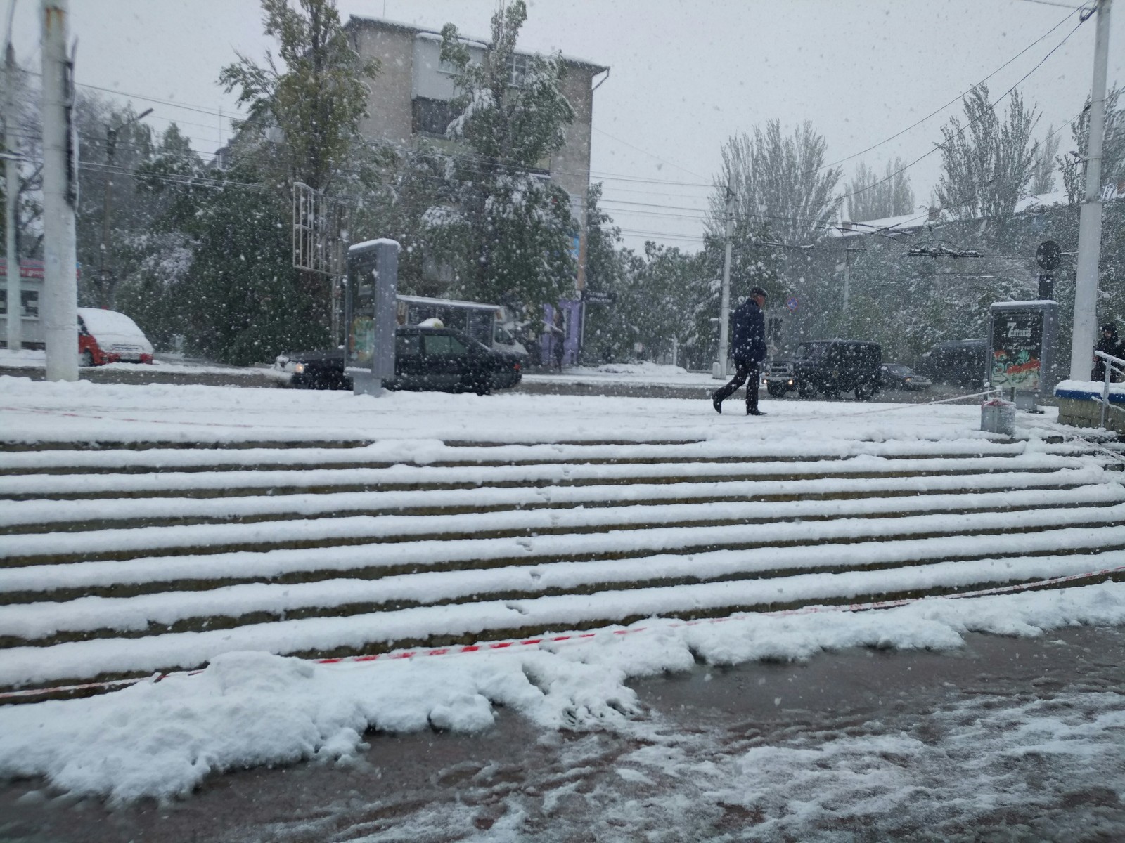 Southern April in full swing - My, Weather, Snow, Tiraspol