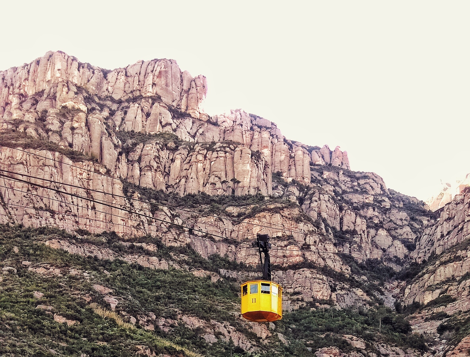 Montserrat - My, Cable car, The mountains, Montserrat, Spain, The photo, Travels