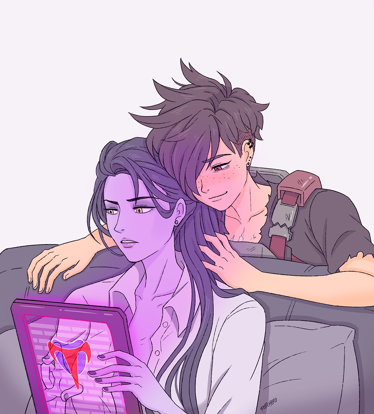 Widowtracer by robohero - Tracer, , Widowmaker, Overwatch, Blizzard, 