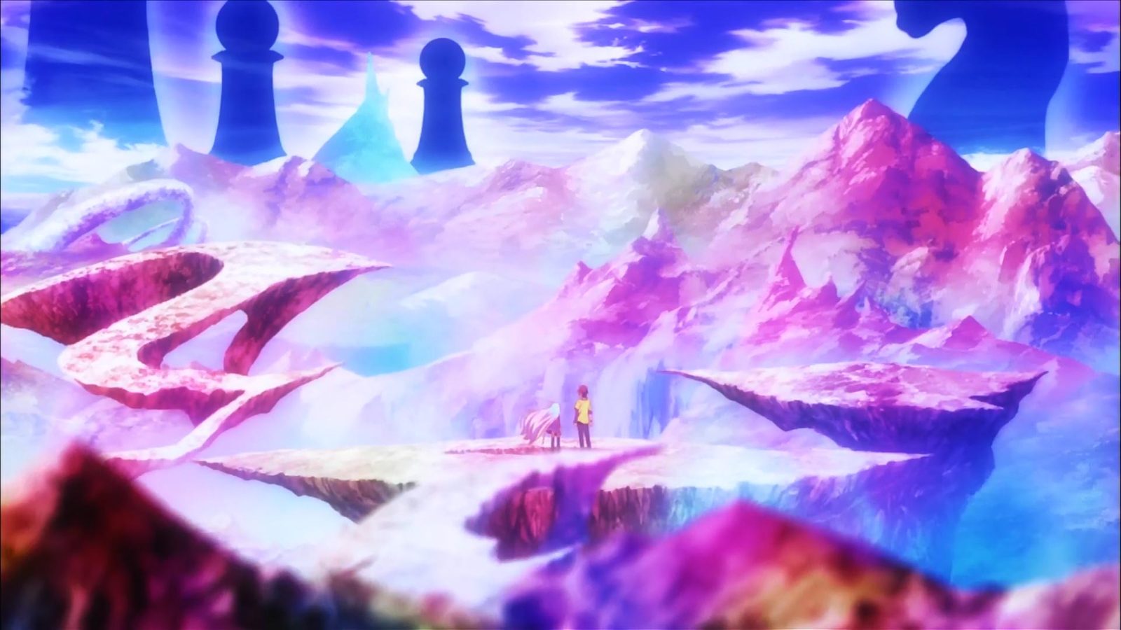 Animated series backgrounds as a separate art form - Anime, No game no life, 3D graphics, Longpost