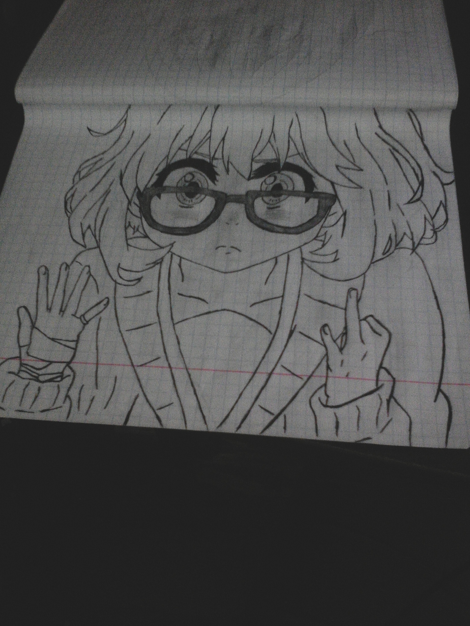 Kuriyama Mirai - My, Beyond, Anime, , Drawing, Kyoukai no kanata