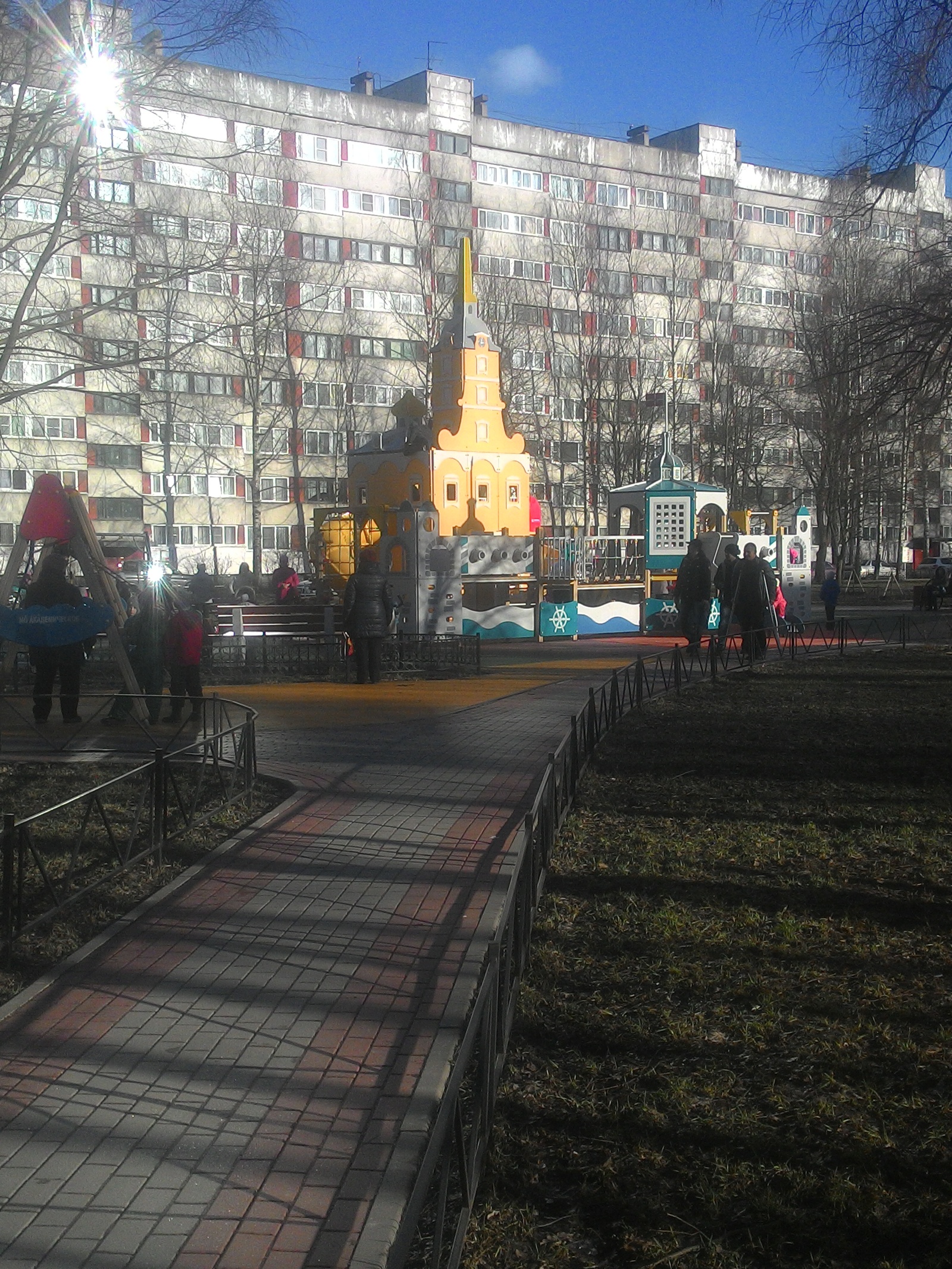 Children's playground (only crosses are missing) - My, Playground, Church, Beautification