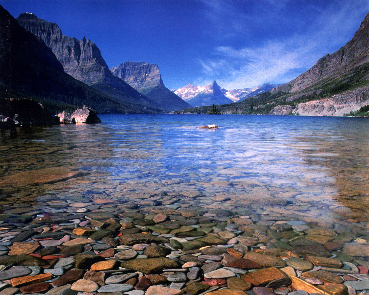 Lake McDonald, Montana - A rock, Lake, beauty, Longpost