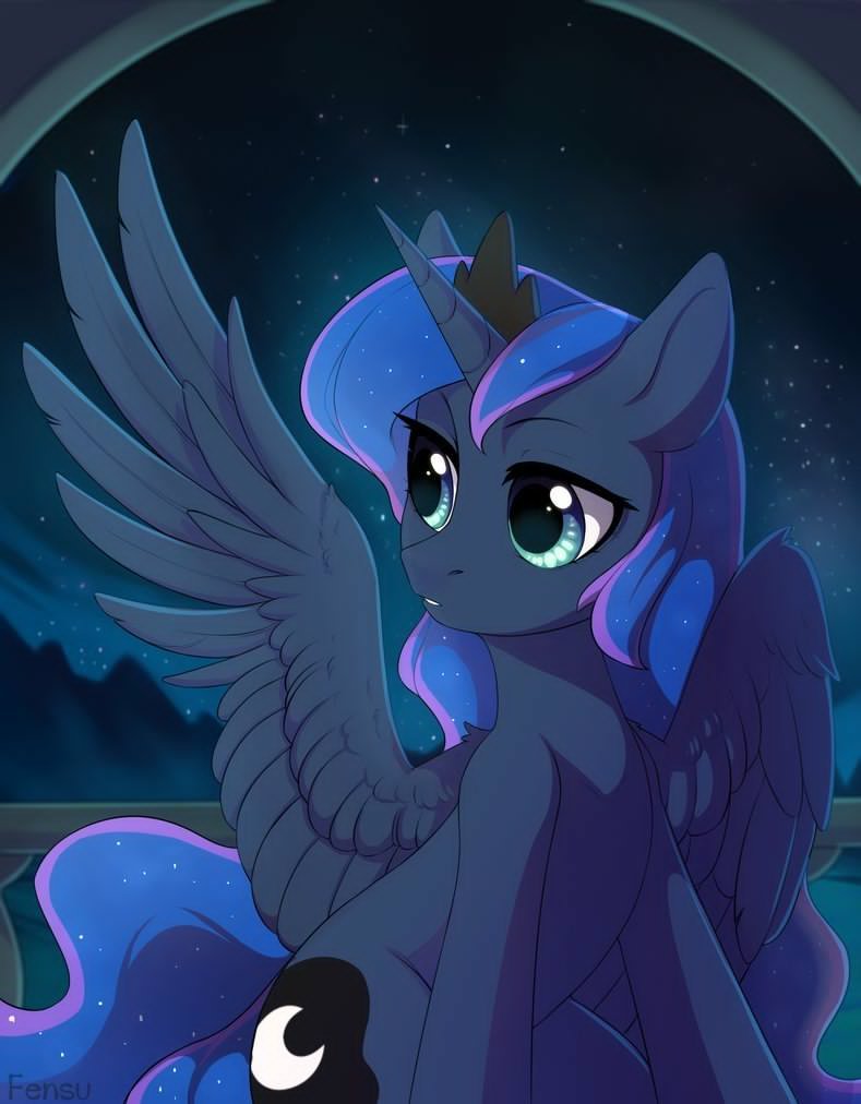 Luna - My little pony, PonyArt, Princess luna, Fensu-San