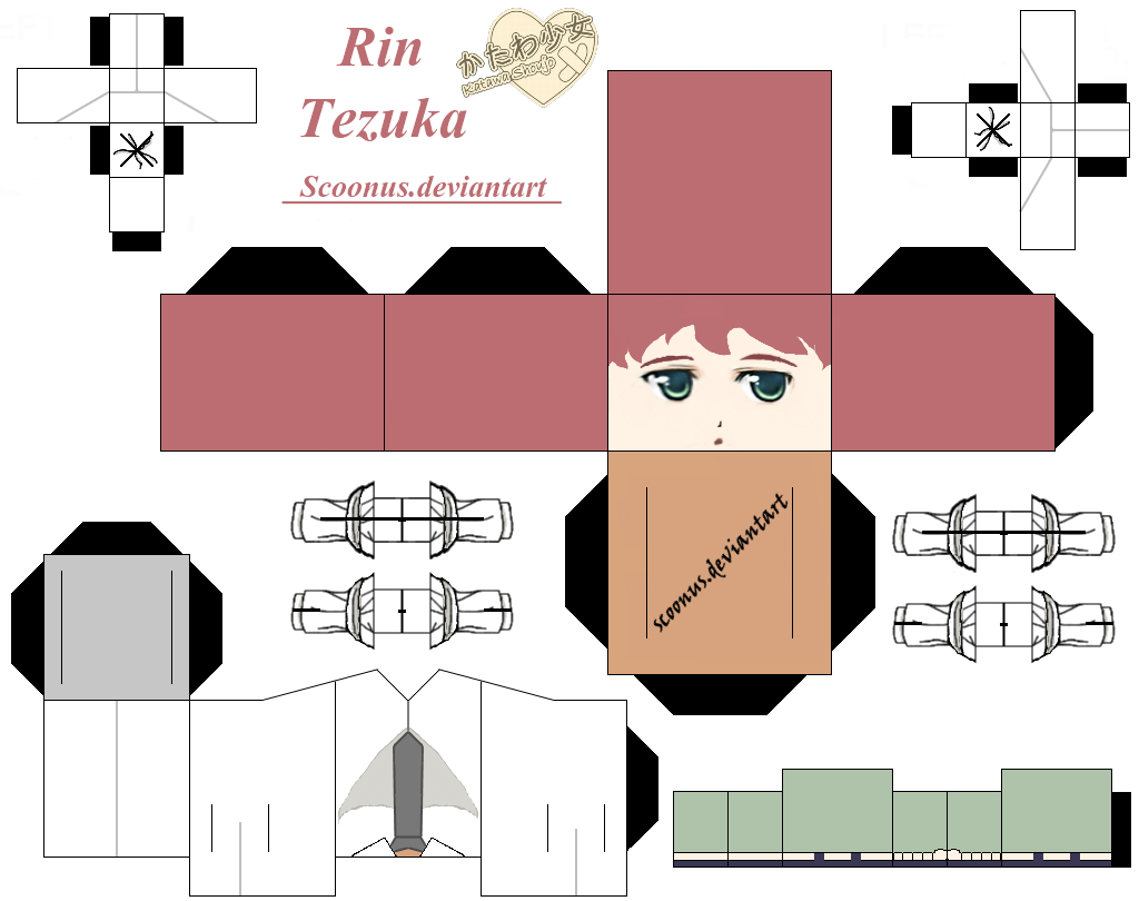 Lena's friend - My, Endless summer, Katawa shoujo, , Lena, Papercraft, Chibi