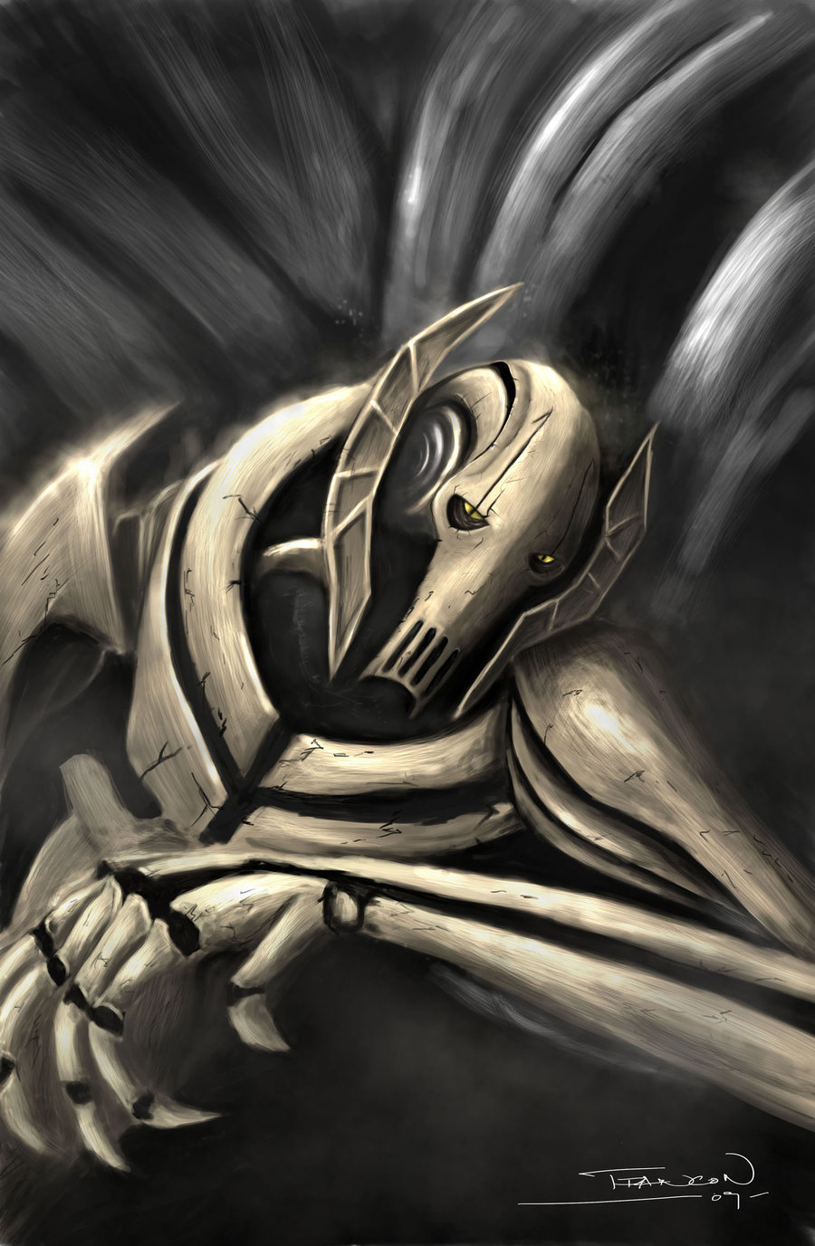 General Grievous (Kimaen jai Sheelal) - Star Wars, Art, Longpost, Halo