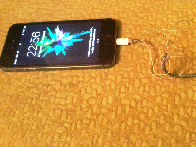 I don't know how the hell it is, but it still charges... - My, Apple, Lightning, IT, Smartphone, Mobile Devices
