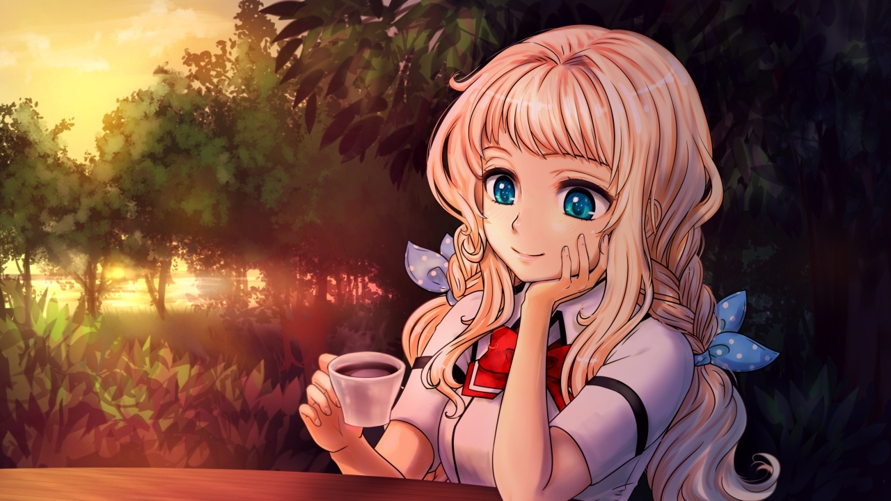 Updated cg - My, Not anime, Anime, Copyright, Visual novel, Little green girl, Yana, Orikanekoi