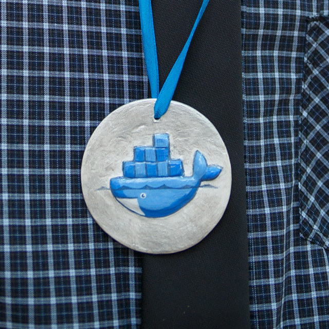 Medal For the implementation of Docker - My, Not serious, Polymer clay, Decor, Medals, Programmer, Docker