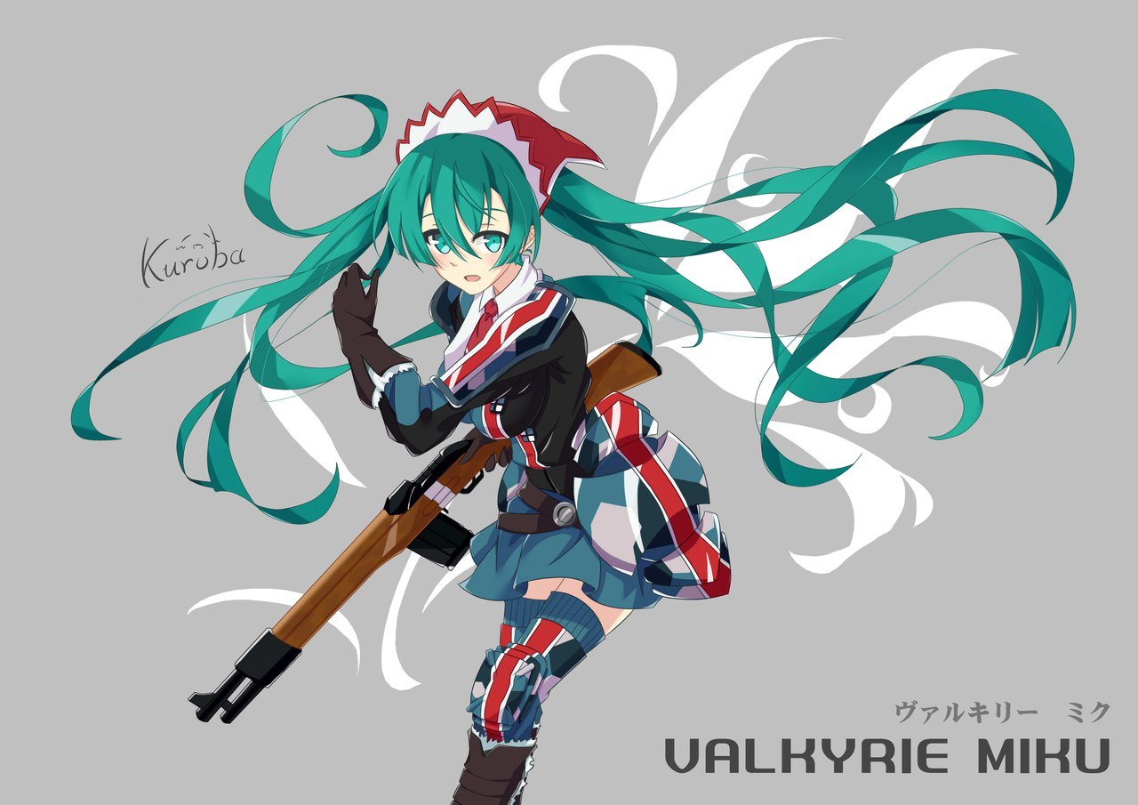 Hatsune Miku - Anime, Vocaloid, Hatsune Miku, Anime art, Crossover, Valkyria Chronicles, Longpost