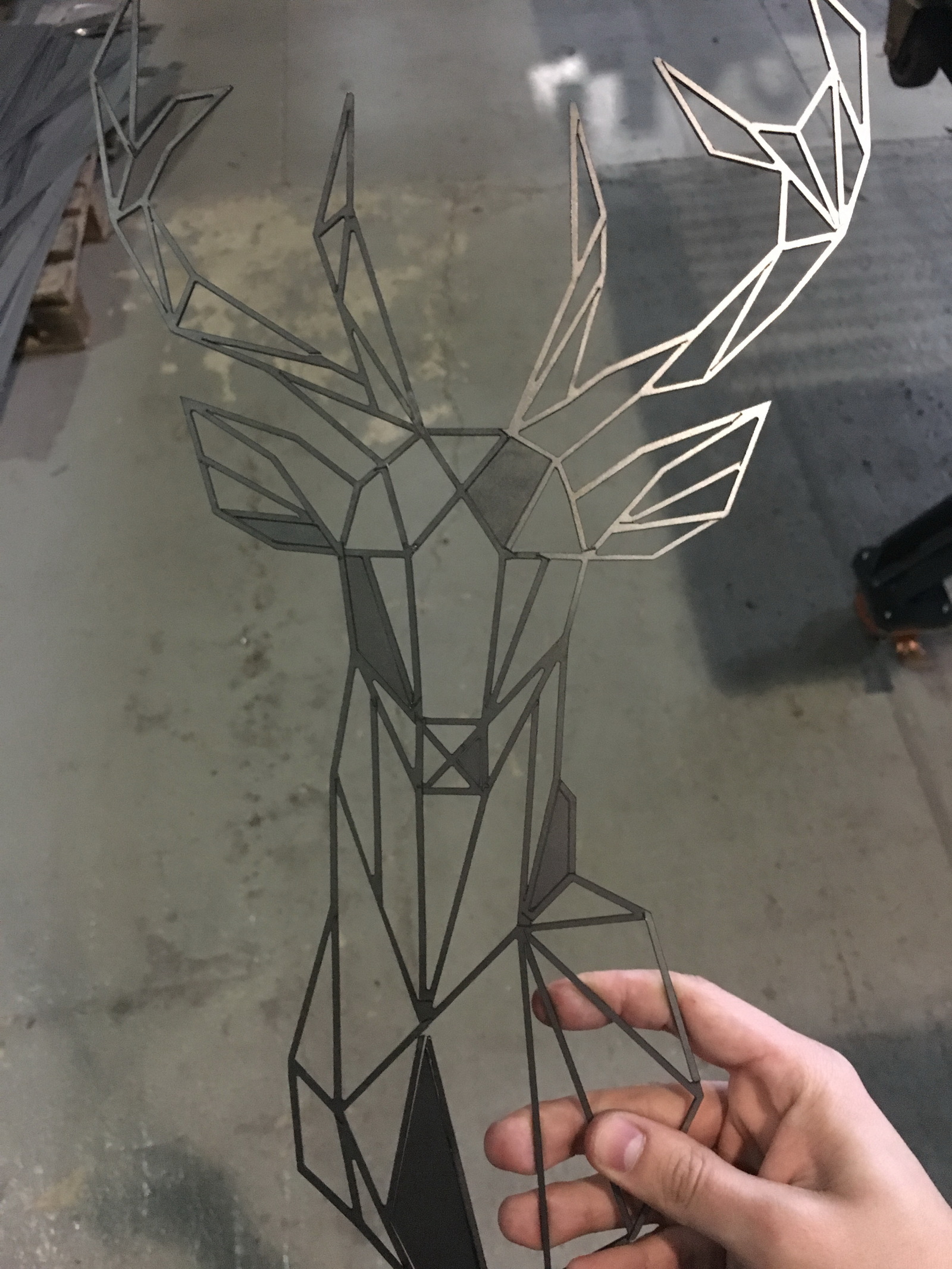 The production process of decorative deer. - My, Production, Laser, GIF, Longpost