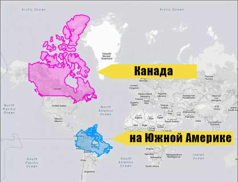 Is Russia really much smaller than we think? - Geography, Cards, The size, Longpost