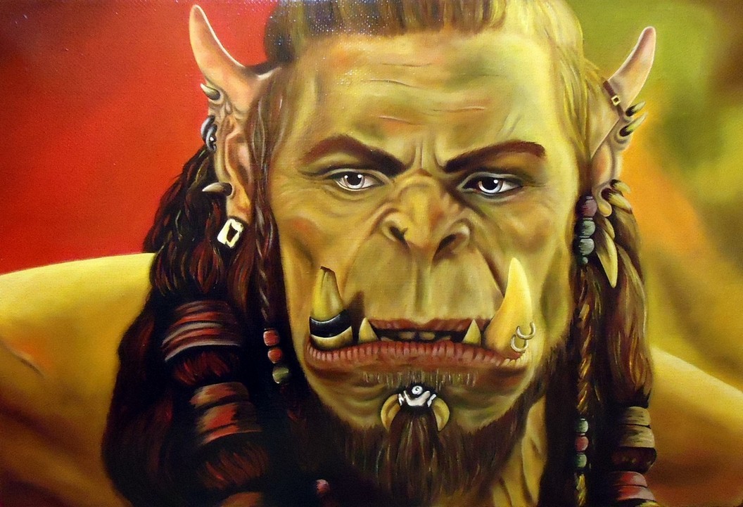 Durotan (Warcraft). Canvas, oil, 40x60 cm. - My, Warcraft, Durotan, My, Painting, Oil painting, Painting