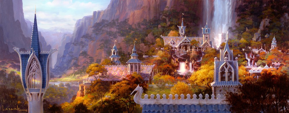 Rivendell as we shall never see it. - Rivendell, Lord of the Rings, Tolkien, Art, Middle earth