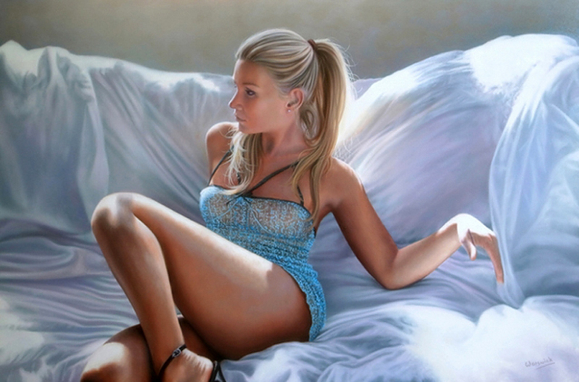 Artist Peter Worswick - , Art, Girls, Longpost