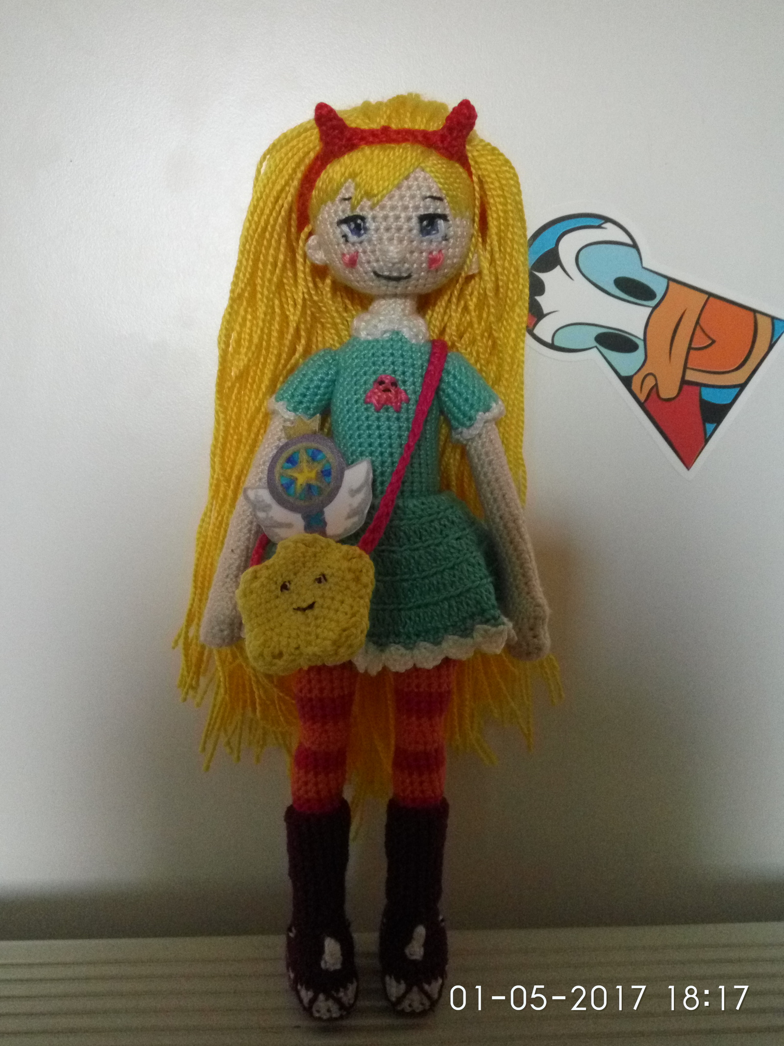 And what did you do on the weekend? Knitted doll Star Butterfly. - My, First post, Star butterfly, Crochet, Longpost, Star vs Forces of Evil