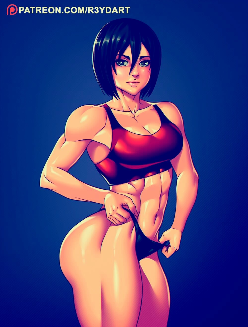 Mikasa - R3ydart, Art, Strong girl, Mikasa Ackerman, Attack of the Titans