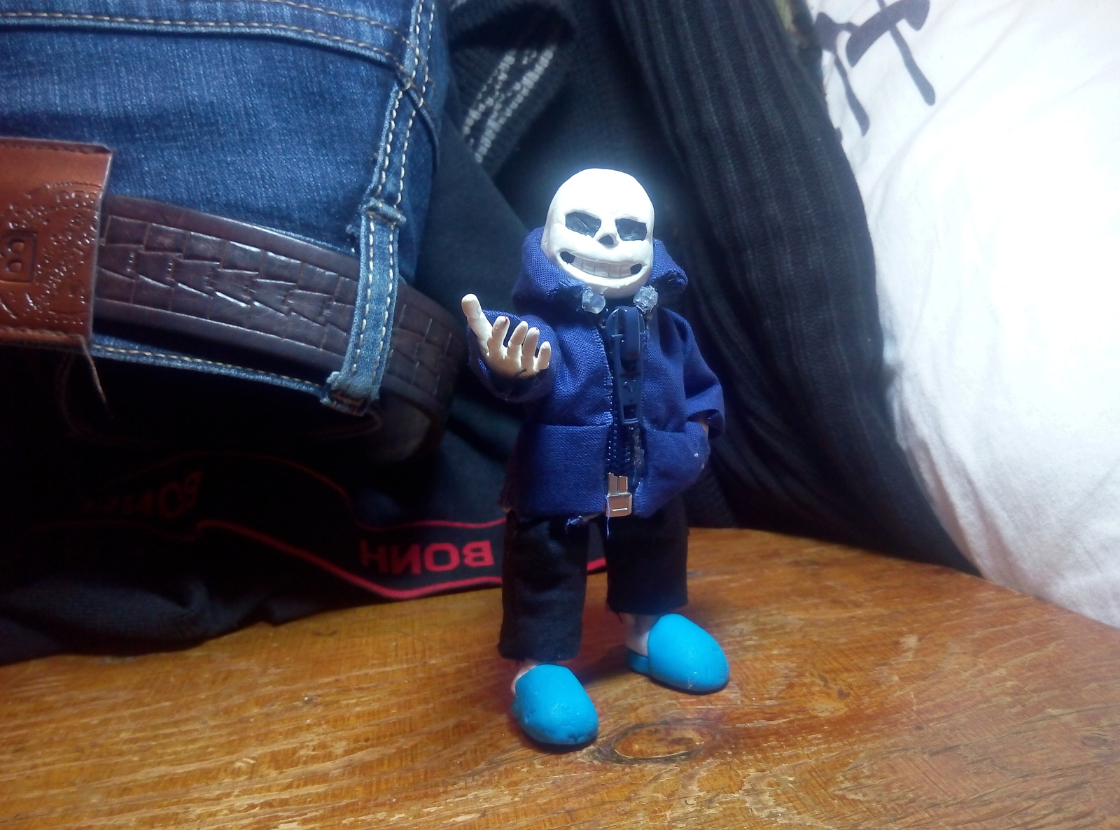 Фигурка из полимерной глины - Моё, Sans, Undertale, Полимерная глина