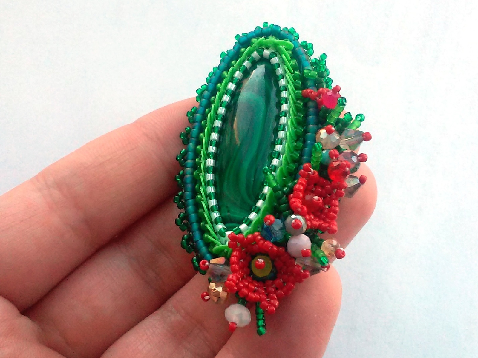 Beads again - My, Hikupta, , Brooch