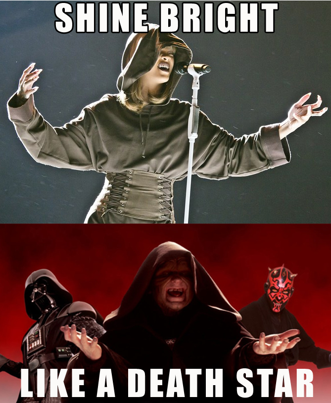 Raise your hands in the name of the Dark Lord! Happy Star Wars Day - My, Star Wars, Rihanna, 9GAG